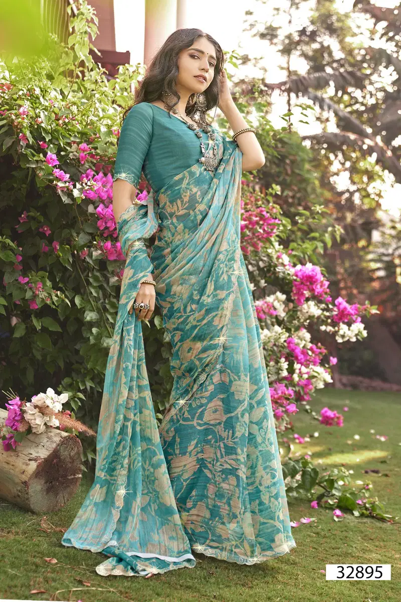 Simona Vol 7 By Vallabhi Chiffon Printed Wholesale Daily Wear Saree In India